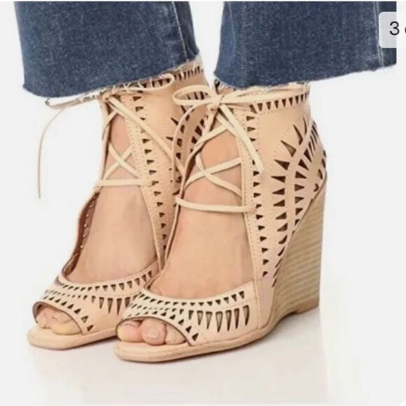 Jeffrey Cambell Rodillo lace up wedges 7.5 - Picture 1 of 8